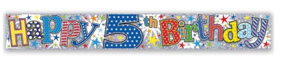 (image for) SEL B/DAY BANNER AGE 5 BOY