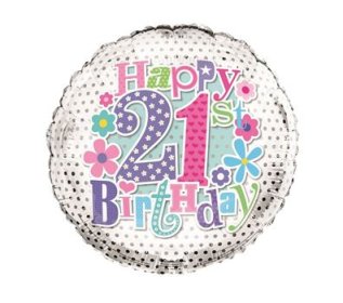 (image for) SEL FOIL BALLOON-AGE 21 FEMALE