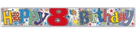 (image for) SEL B/DAY BANNER AGE 8 BOY
