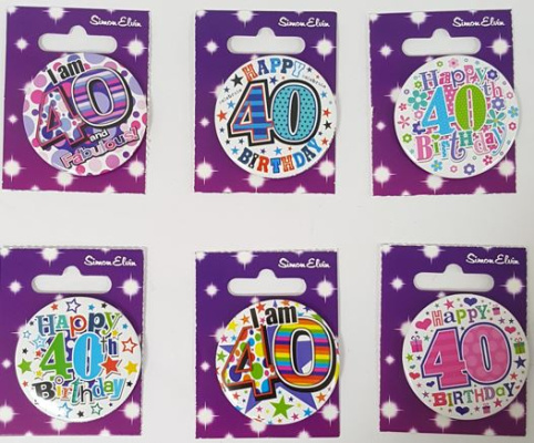 (image for) SEL B/DAY BADGES- 40TH B\'DAY