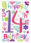 (image for) SEL B/DAY CARD- AGE 14 GIRL