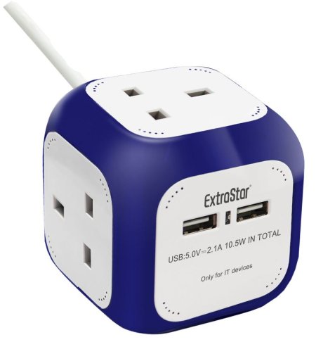 (image for) E/STAR CUBE SOCKET 4WAY N/BLUE