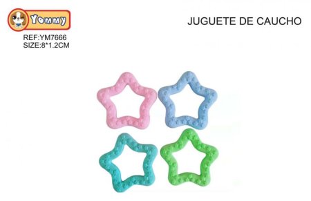 (image for) PET TOY RUBBER STAR ASST