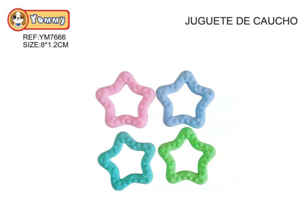 (image for) PET TOY RUBBER STAR ASST