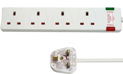 (image for) E/STAR 4WAY EXTEN LEAD WHITE