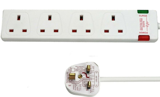 (image for) E/STAR 4WAY EXTEN LEAD WHITE