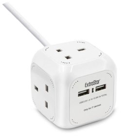 (image for) E/STAR CUBE SOCKET 4WAY WHITE