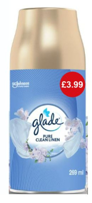 (image for) GLADE AUTOSPRAY REFILL CLEAN LINEN PM3.99 - 269ML