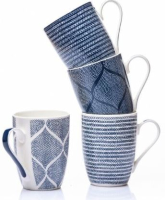 (image for) DUNLEVY MUG BLUE WEAVE ASST