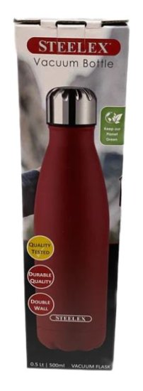 (image for) STEELEX VACUUM BOTTLE RED