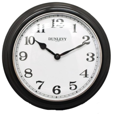 (image for) DUNLEVY WALL CLOCK DEEP BLACK