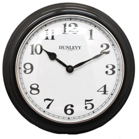 (image for) DUNLEVY WALL CLOCK DEEP BLACK