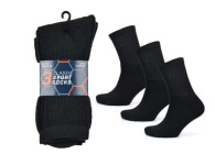 (image for) RJM MENS SOCKS SPORT BLACK 3PK - (6-11)