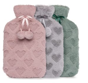 (image for) HOT WATER BOTTLE+COVER EMBOSSE - 2L