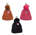 (image for) RJM LADIES HAT C/BOBBLE ASST
