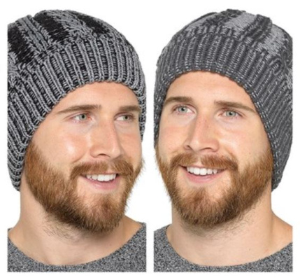 (image for) RJM MENS HAT FLEECE/LININGGREY