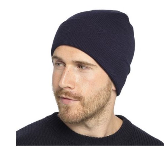(image for) RJM MENS HAT PLAIN/TURNUP NAVY