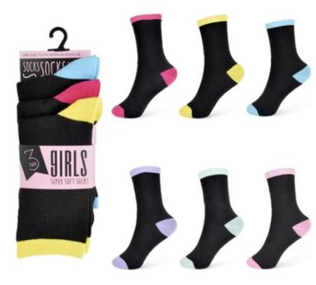 (image for) RJM GIRLS SOCKS HEEL&TOE 3PK