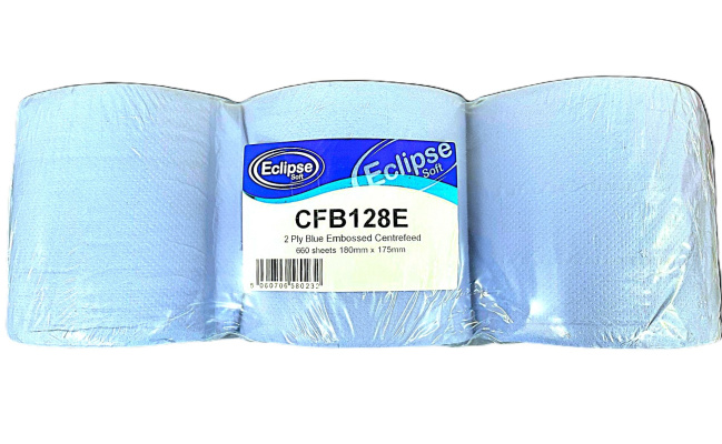 (image for) CENTREFEED ROLL BLUE CFB128E
