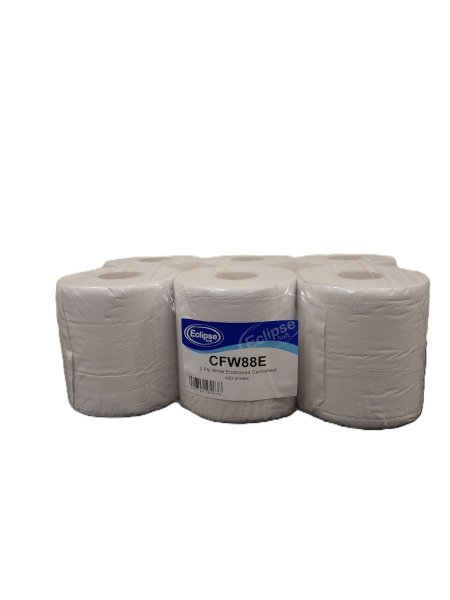(image for) CENTREFEED ROLL WHITE CFW88E 80M PACK OF 6