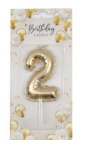 (image for) SIL B/DAY CANDLE BALLON GOLD 2