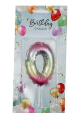 (image for) SIL B/DAY CANDLE BALLON R/B 0