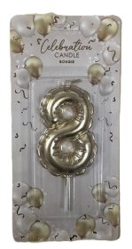 (image for) SIL B/DAY CANDLE NUMBER GOLD