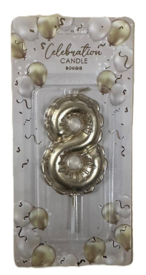 (image for) SIL B/DAY CANDLE NUMBER GOLD