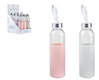 (image for) PMS GLASS WATER BOTTLE 2 ASST