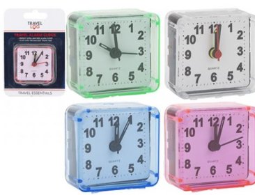 (image for) PMS TRAVEL ALARM CLOCK 4ASST