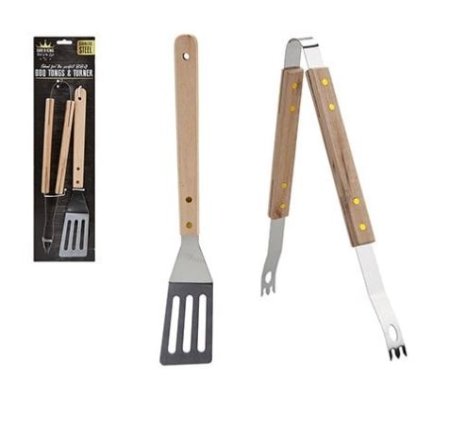 (image for) PMS BBQ TONGS & TURNER S/STEEL