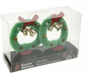 (image for) XMAS CHENILLE WREATH W/BELLGRN