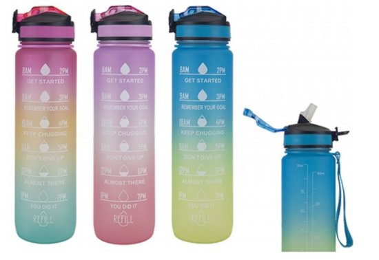 (image for) PMS OMBRE WATER BOTTLE 3ASST