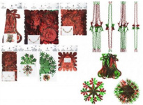 (image for) XMAS FOIL GARLAND GREEN/RED