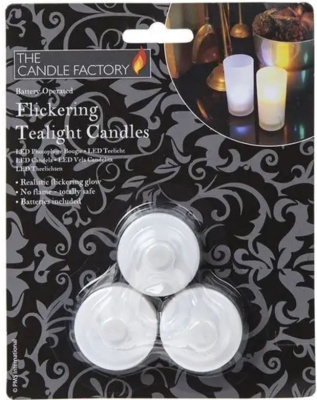 (image for) PMS FLICKER TEALIGHT CANDLE 3S