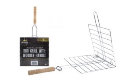 (image for) PMS BBQ GRILL WITH WOODEN HANDLE - STD