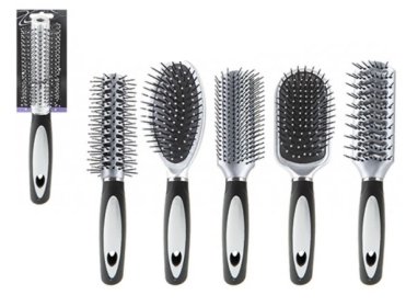 (image for) PMS HAIR BRUSH SIL/BLK CARDED