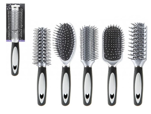 (image for) PMS HAIR BRUSH SIL/BLK CARDED