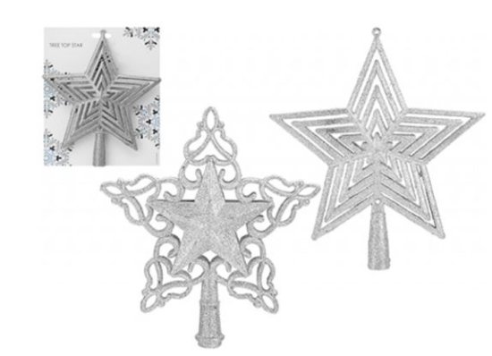 (image for) XMAS TREE TOP STAR GLITT SILVR