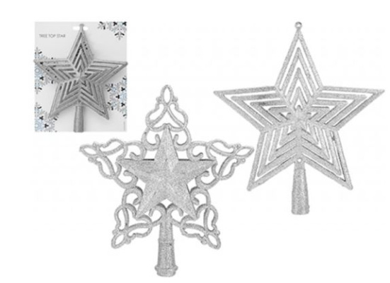 (image for) XMAS TREE TOP STAR GLITT SILVR