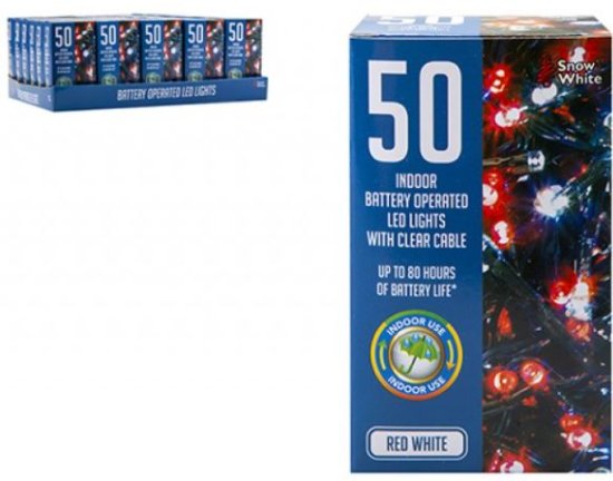 (image for) LED LIGHT IN/D BAT RED&COLD WH