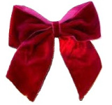 (image for) XMAS VELVET BOWS 10X13X4CM RED