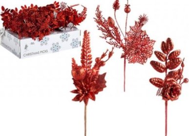 (image for) XMAS ROSE GLITTER ASSORT RED