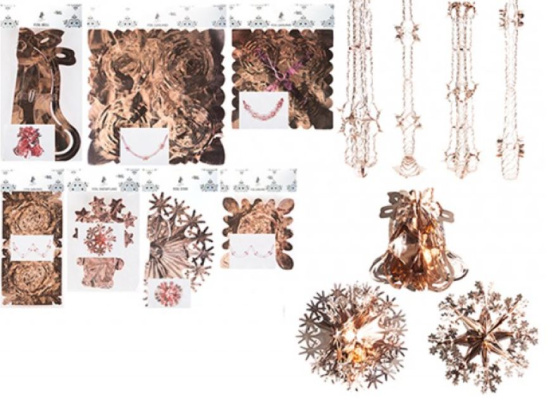 (image for) XMAS FOIL GARLAND ROSE GOLD