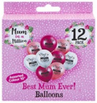 (image for) PMS BALLOONS BEST MUM EVER 12S
