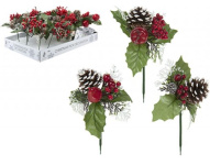 (image for) XMAS CONES/BERRIES PICKIN ASST