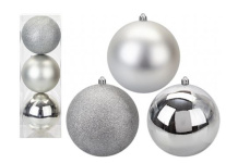 (image for) BAUBLES 12CM SILVER 3S