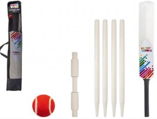 (image for) PMS WOODEN CRICKET BAT SET