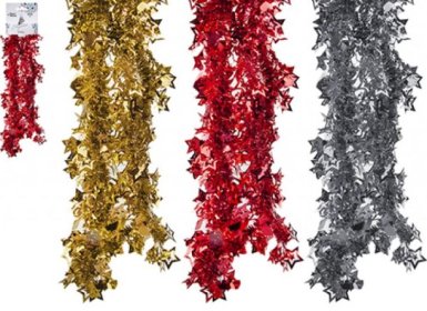 (image for) XMAS TINSEL STAR 3ASST COLOUR