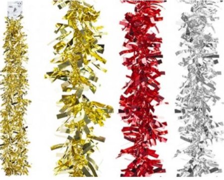 (image for) XMAS TINSEL THICK ASST COLOUR